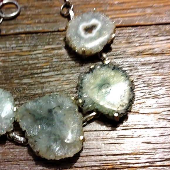 New Sterling Silver9 Green Solar Quartz Bracelet - Picture 3 of 6